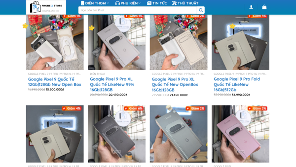 Điện Thoại Google Pixel nào dùng được 5G tại Việt Nam? Cập nhật 01/2025: Chỉ từ Pixel 7/ 7a/ 7 Pro trở lên! 7 Các sản phẩm điện thoại Google Pixel chính hãng hỗ trợ 5G đang được có sẵn và có giá rất tốt tại PhoneZStore