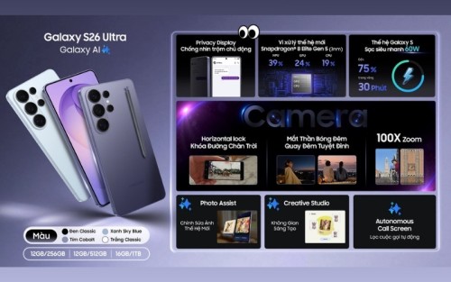 Samsung Galaxy S26 Ultra 5G NewSeal Chính Hãng VN 12GB|256GB 13 Galaxy-S26-Ultra-ra-mat-voi-nhieu-tinh-nang-noi-bat-phonezstore.vn