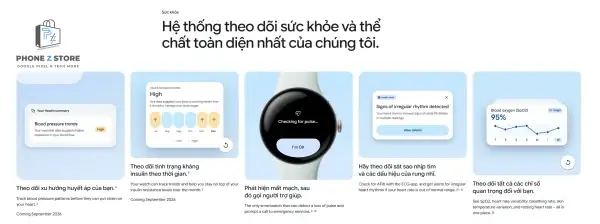 Google Pixel Watch 5 New Seal (Mới Nguyên Seal) 20 Đột phá Y Tế cùng Pixel Watch 5 - PhoneZStore.vn